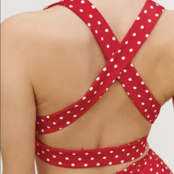 Reformation Dani Ecomove V-Neck Cross Back Bra - Picture 2 of 5